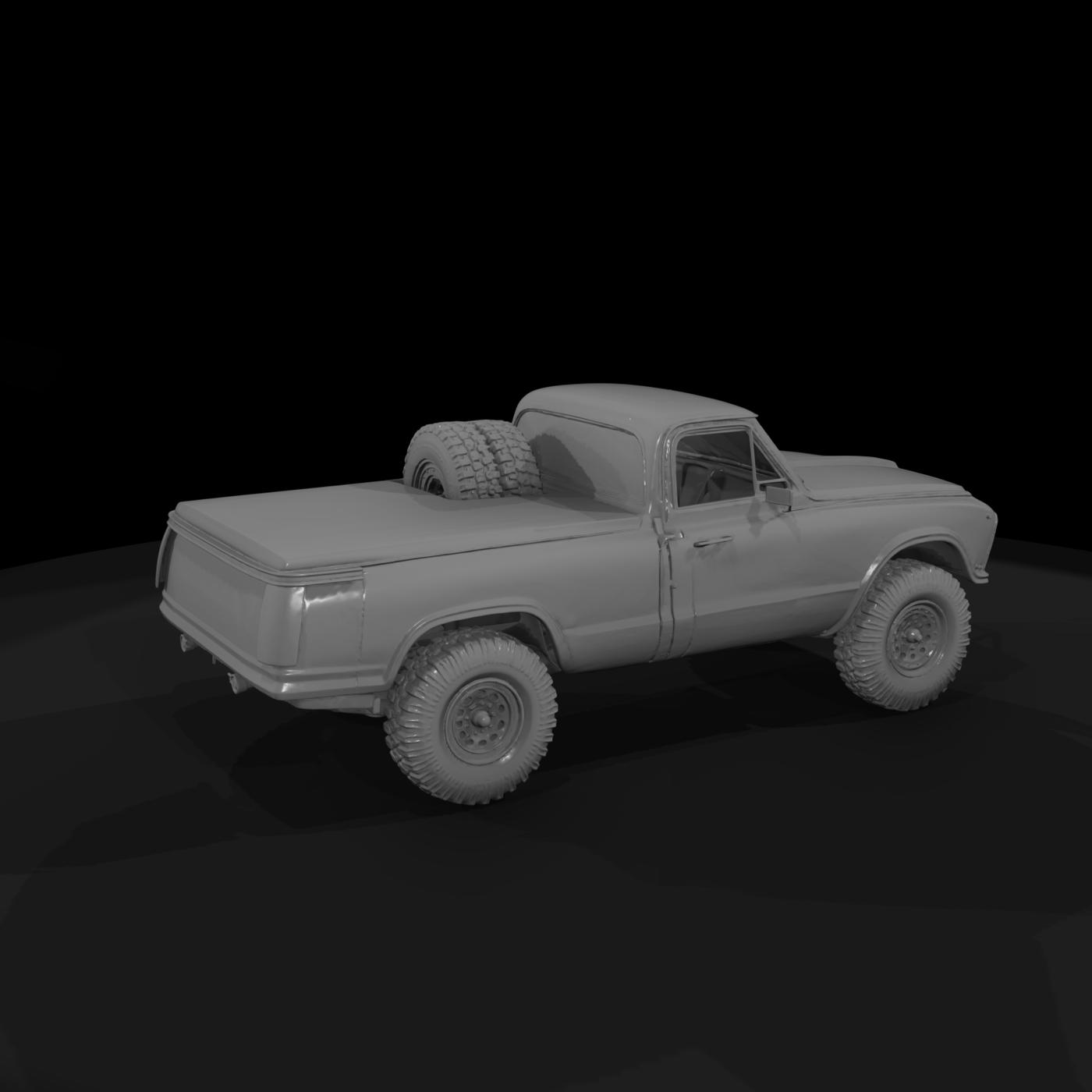 3D Model Vintage Chevrolet Off Road Pickup Truck J