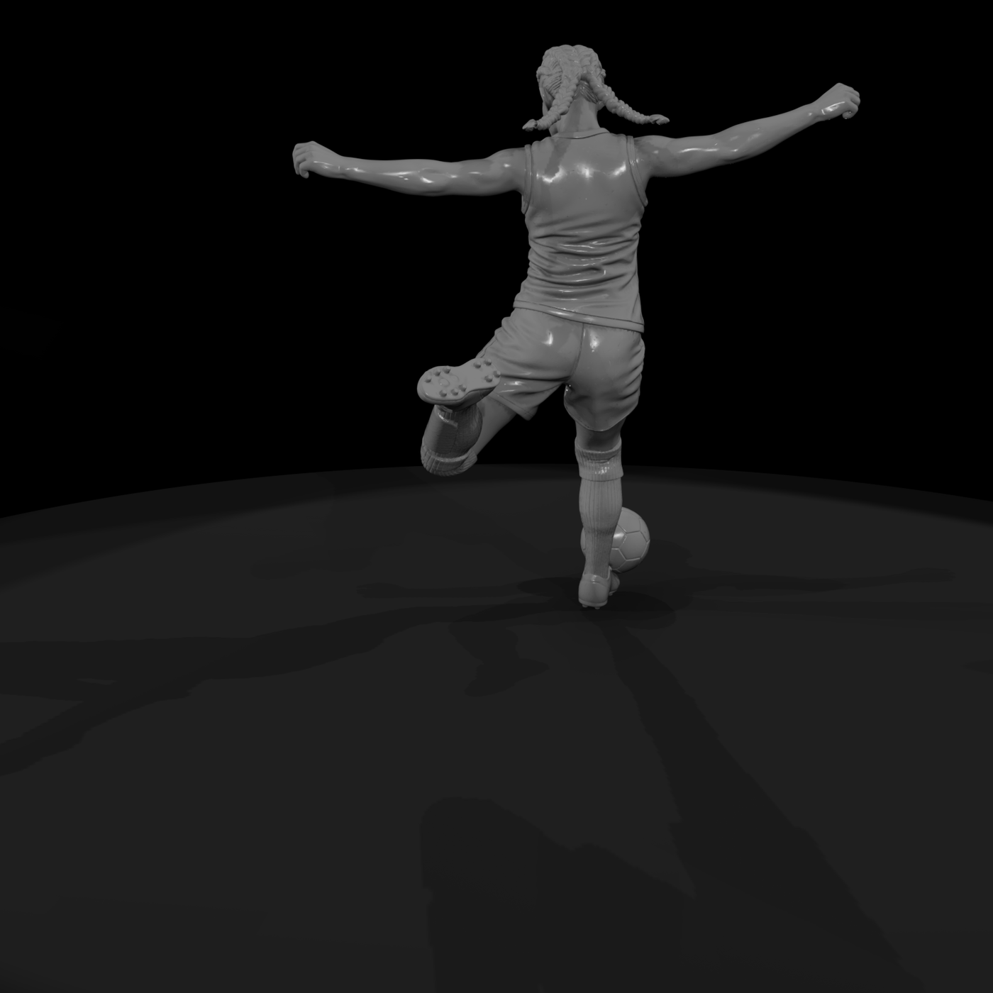 0071 Sports Soccer Player F Kicking