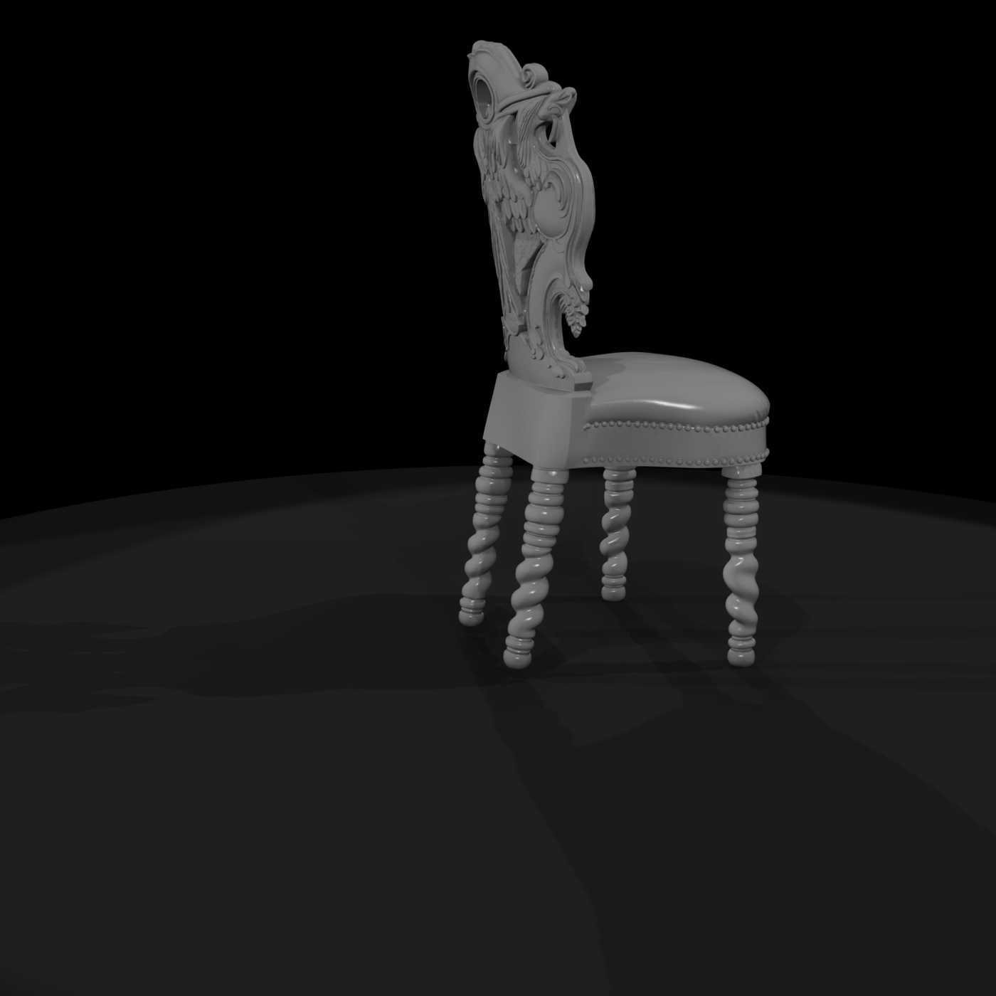 Baroque Gryphon Carved Dining Chair