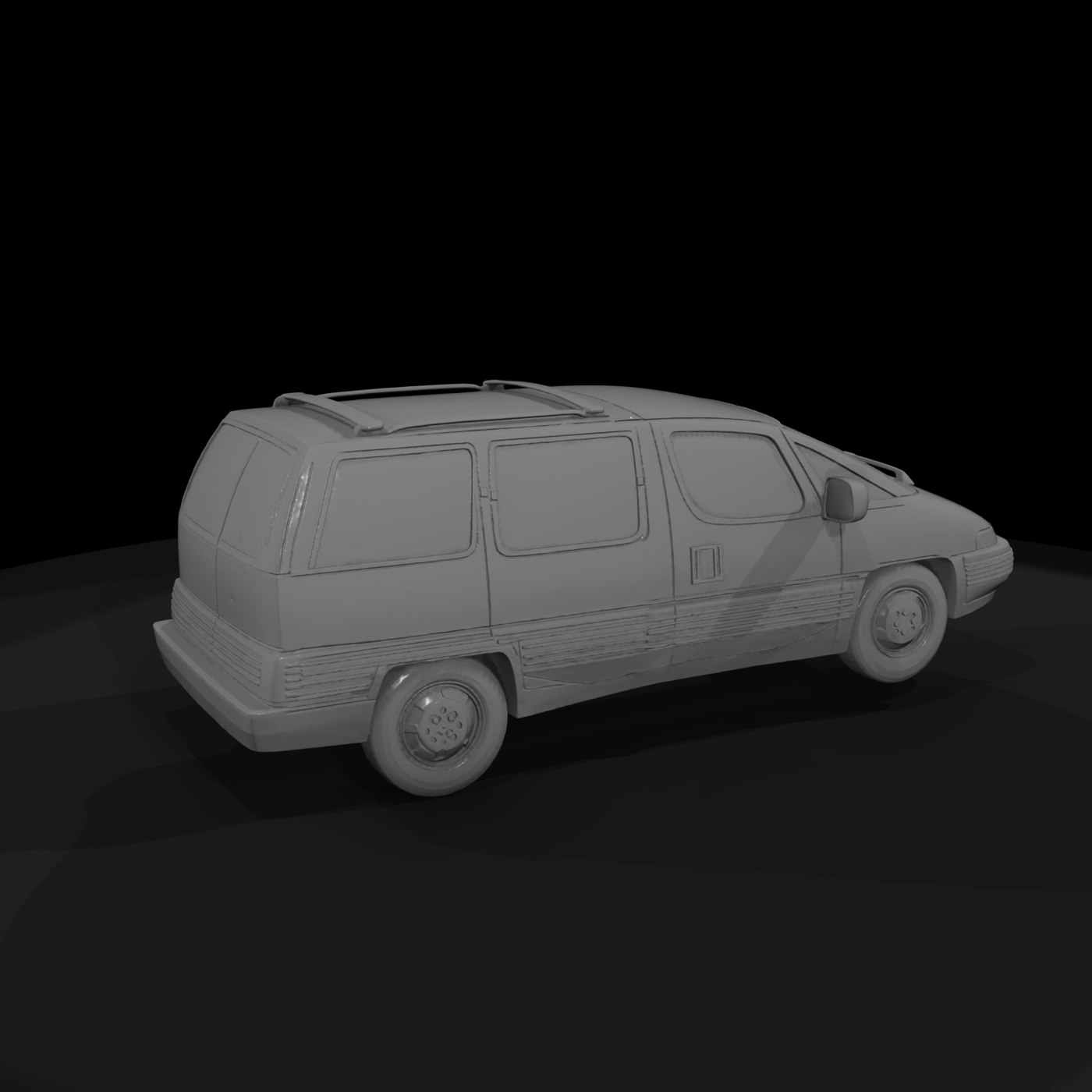 1990s Family Minivan — & Railroad Model