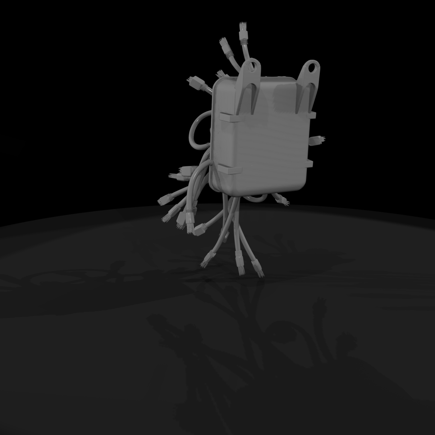 Stylized Damaged Electrical Junction Box