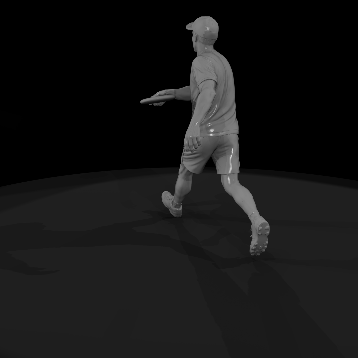 Disc Golf Thrower Mid-Toss
