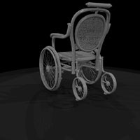 manual-wheelchair-3d-model — thumbnail 7