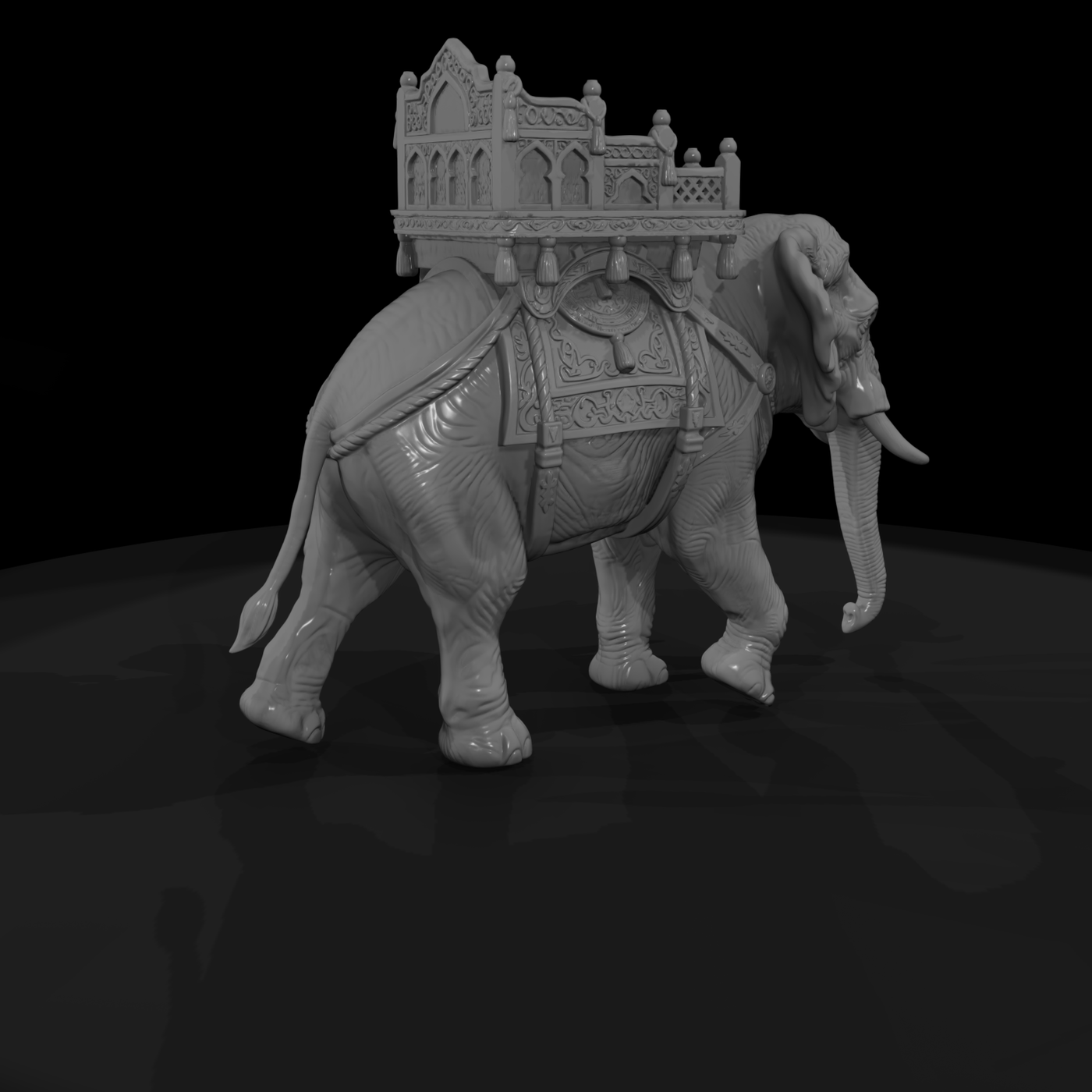 Cir 134 Animal Elephant With Howdah
