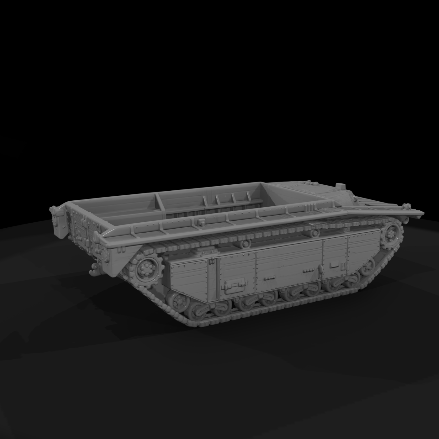 Mil 111 Ww2 Pacific Amphibious Tractor Hull