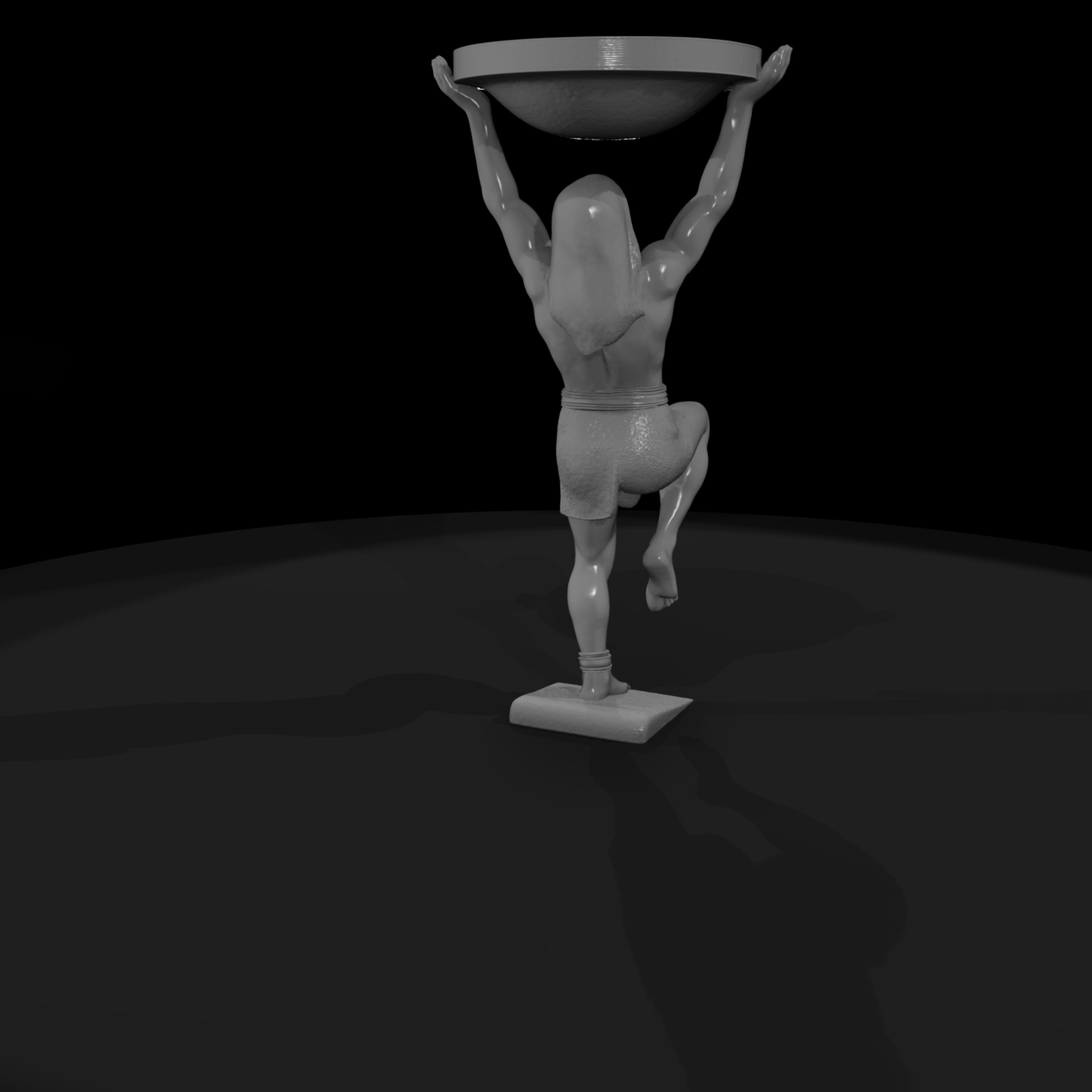 Stylized Atlas Statue — & Railways