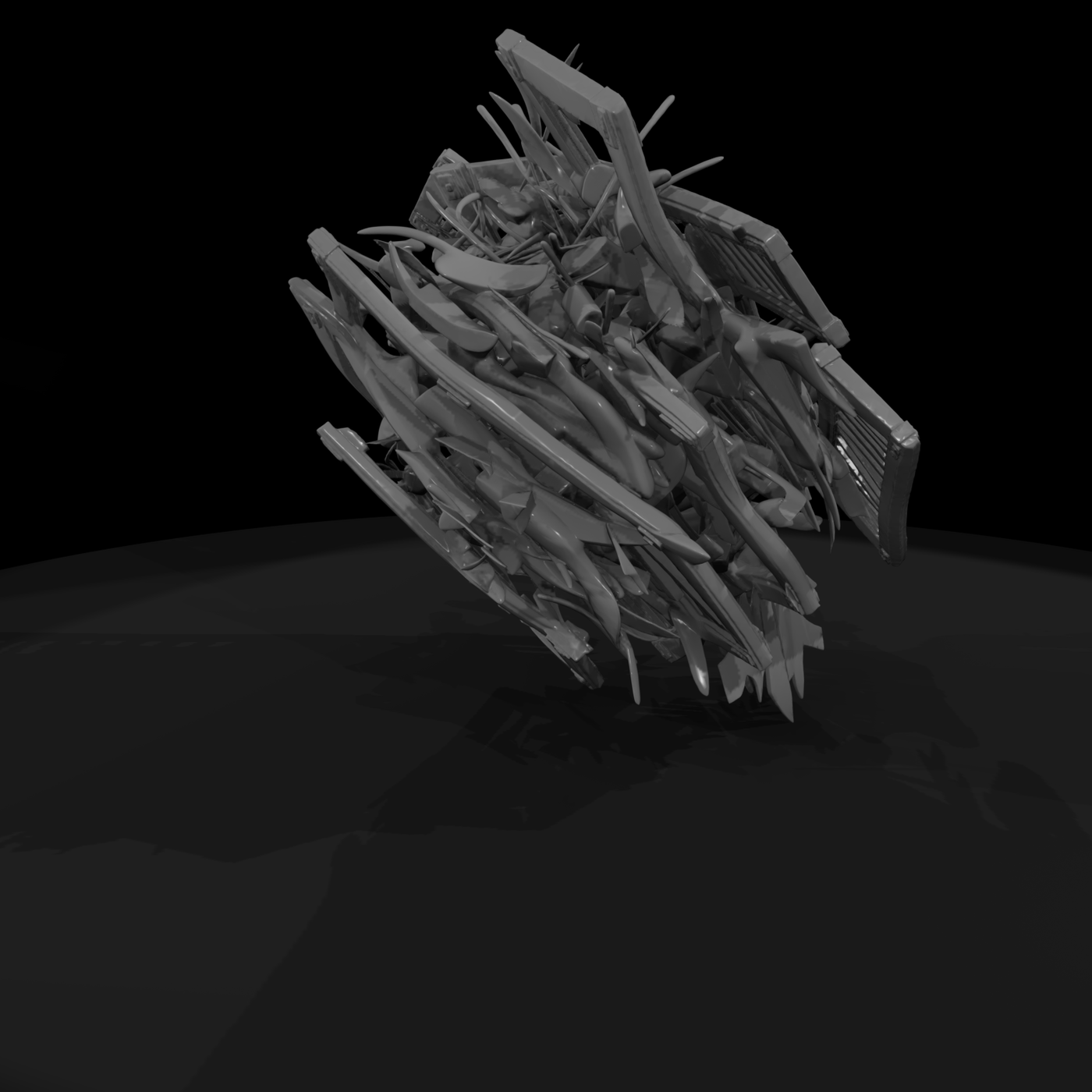 Weathered Wooden Shutter Debris Cluster