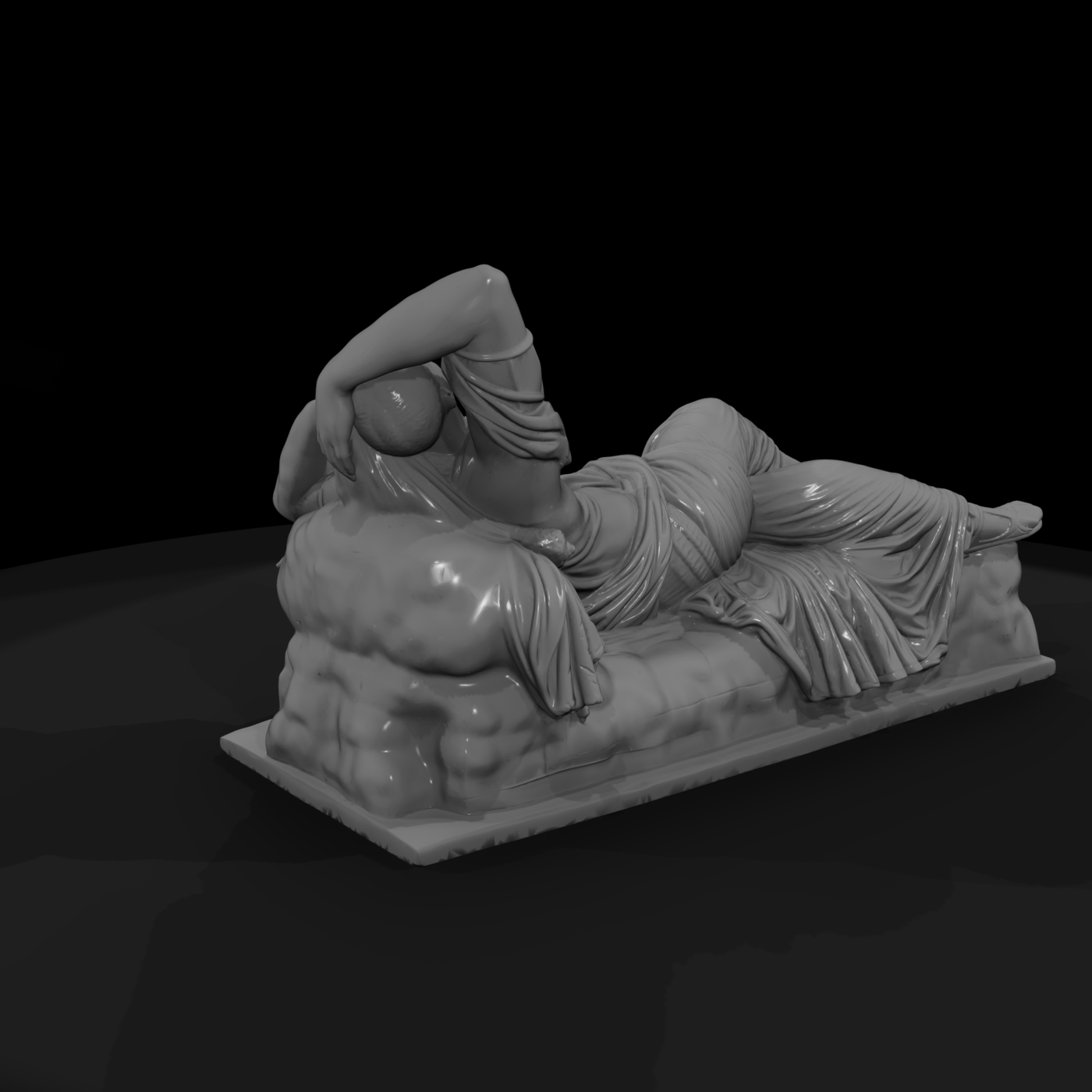 Sleeping Ariadne neoclassical reclining statue