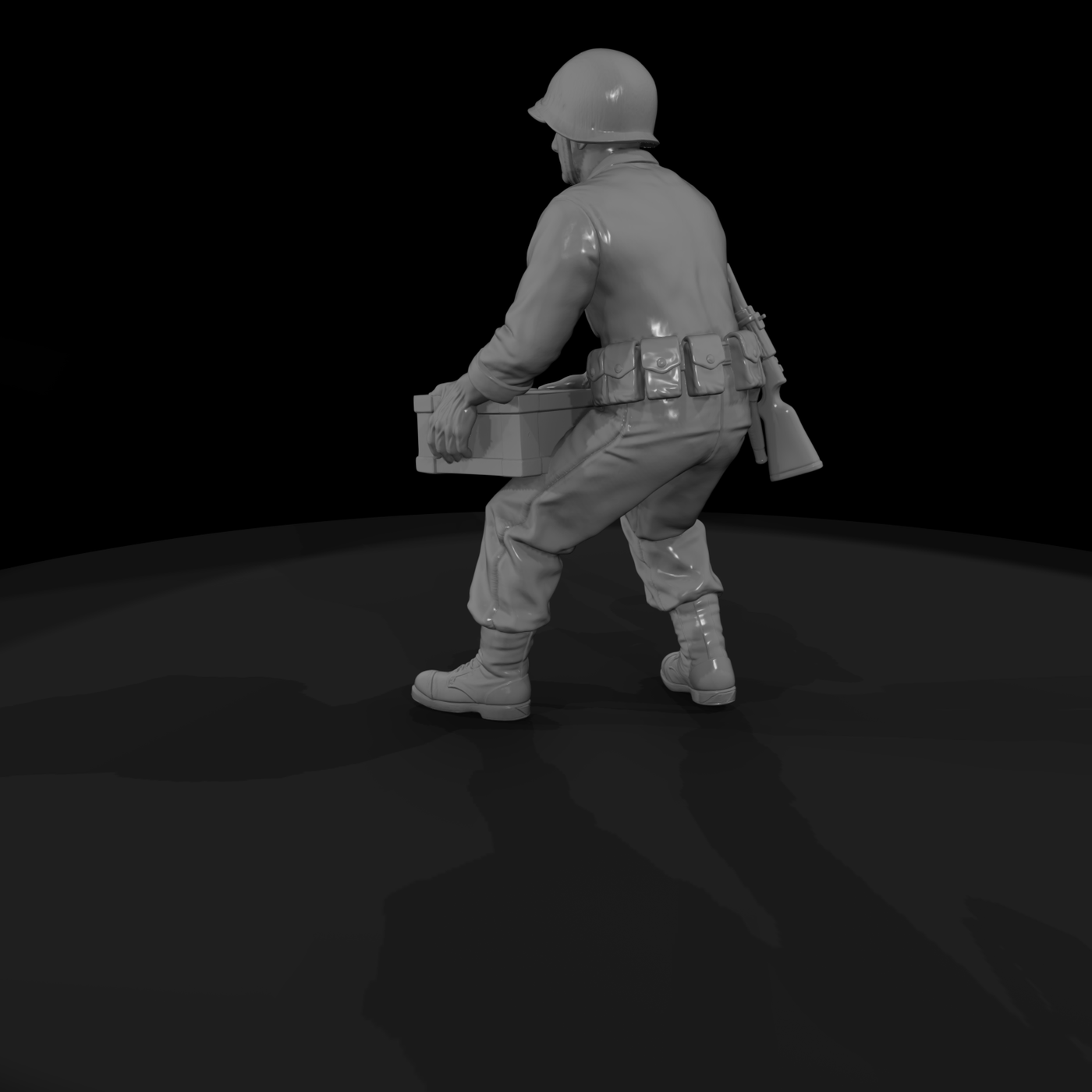 WWII Marine Rifleman with Ammo Crate