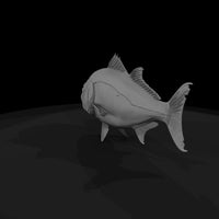 giant-trevally-fish-3d-printable-diorama-model-665731 — thumbnail 6