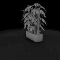stylized-matte-trellised-potted-philodendron-3d-mo — thumbnail 5