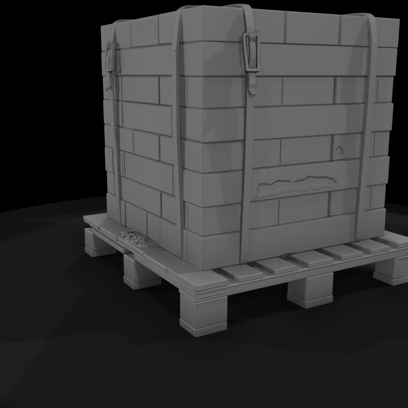 Strapped Brick Pallet