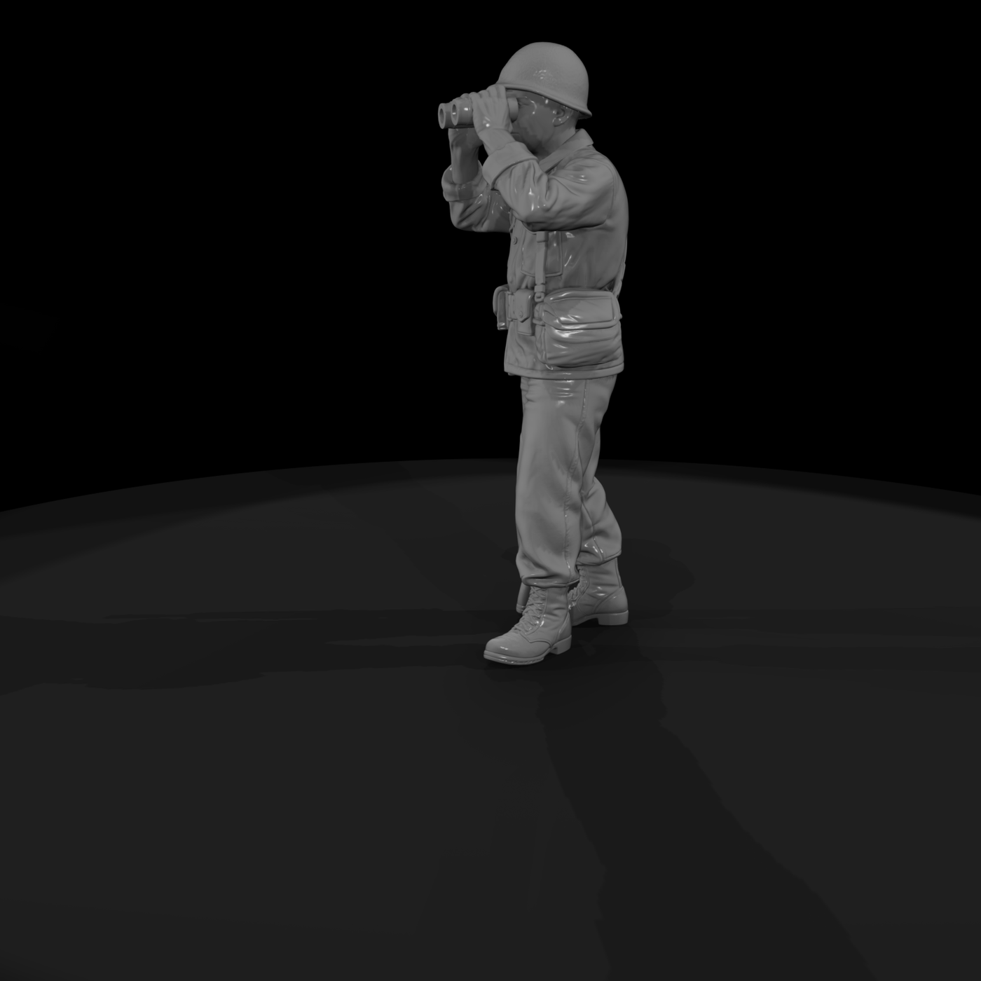 WWII US Marine Scout with Binoculars