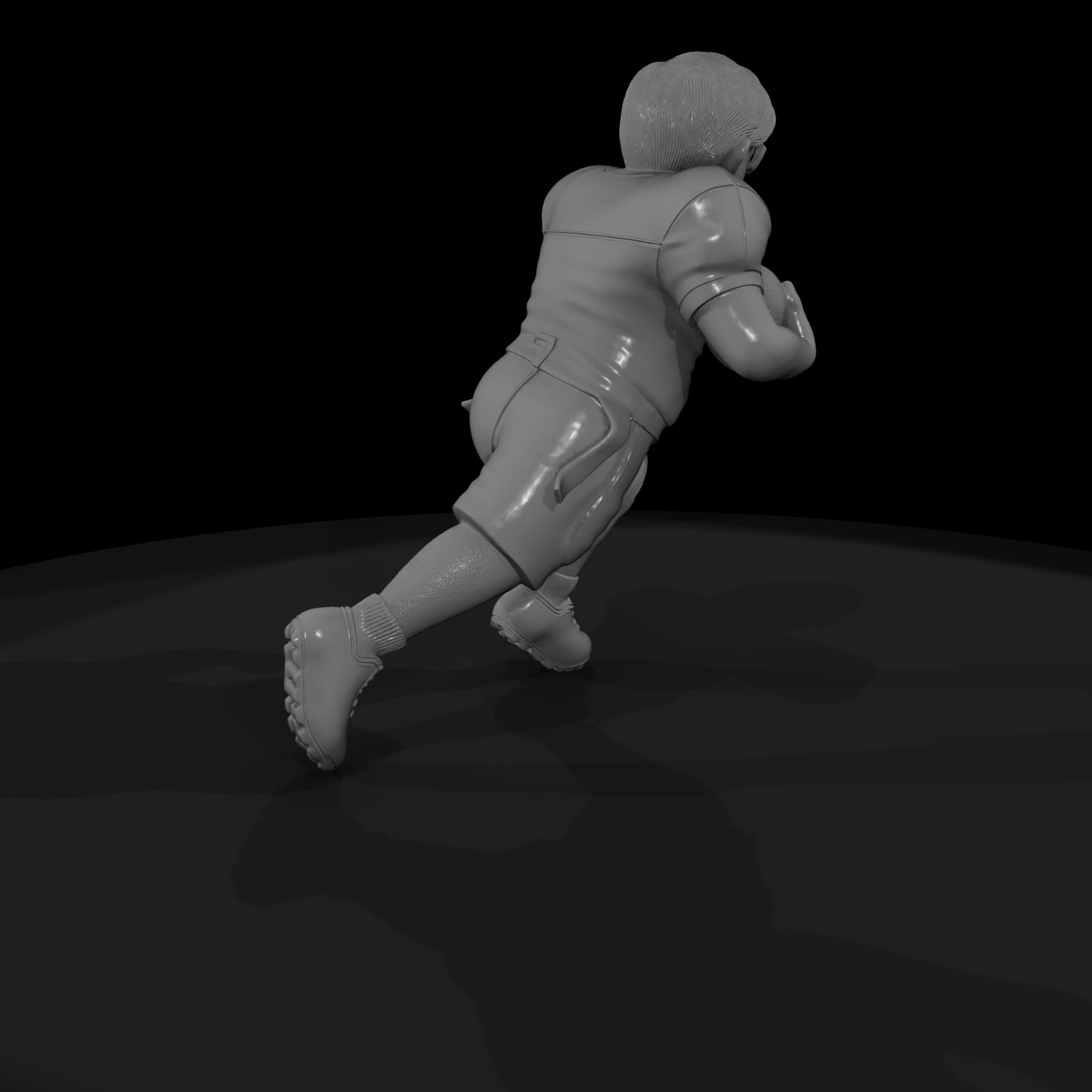 Stylized Cartoon Flag Football Player