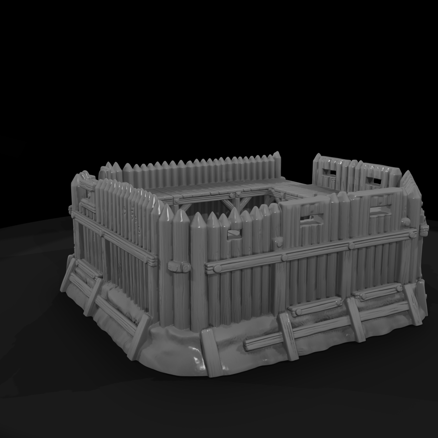 Mil 057 Wild West Fort Bastion Corner