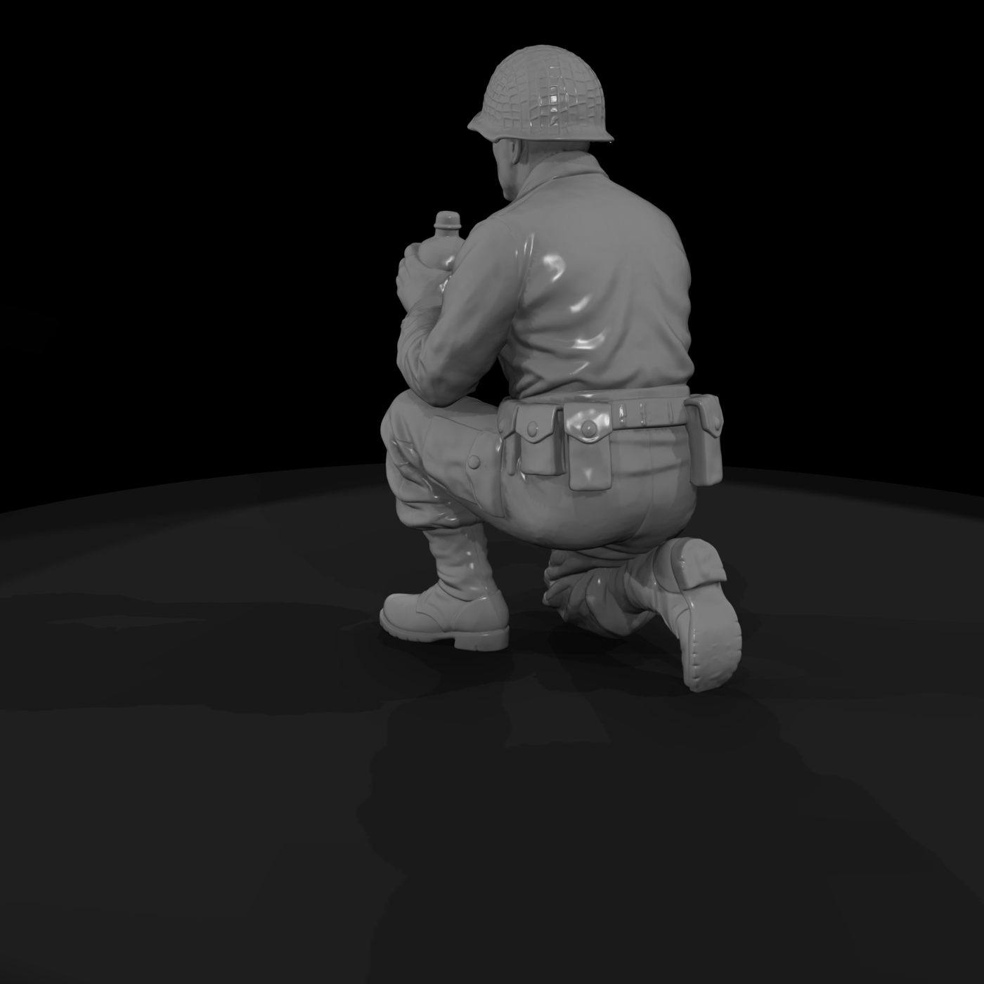 Ww2 Army 064 Wwii U S Army Resting Soldier Figure