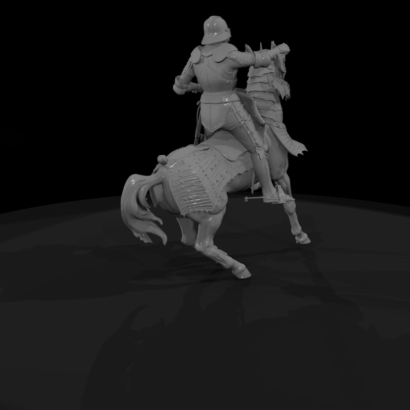 Armored Knight on Horse — Mounted