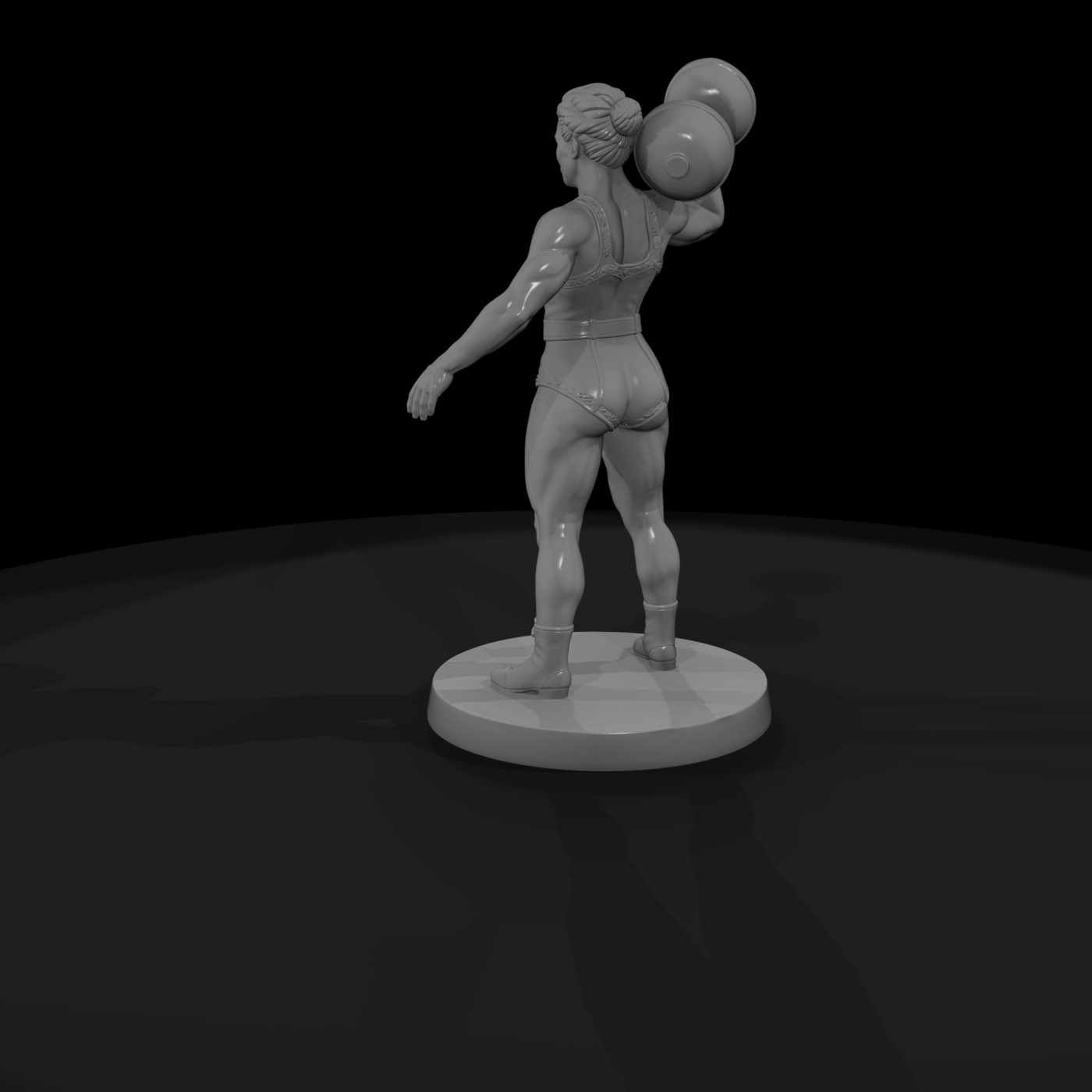 Circus Strongwoman with Barbell
