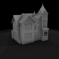 monochrome_shaded_victorian_mansion_3d_model — thumbnail 7