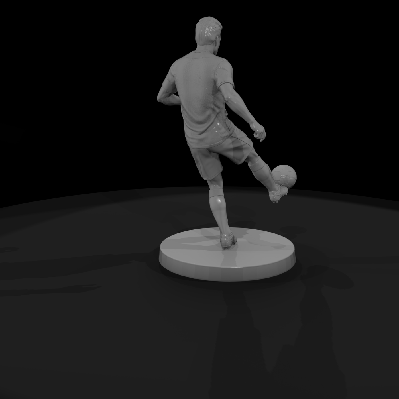 Soccer Midfielder with Ball