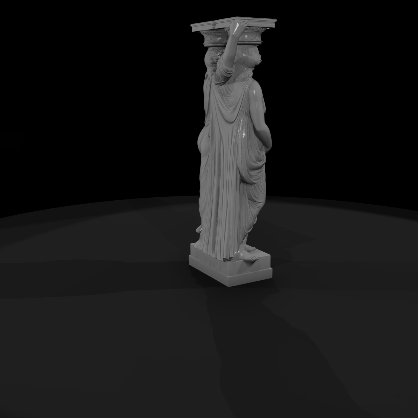Neoclassical Dual Caryatid Statue — Ornament