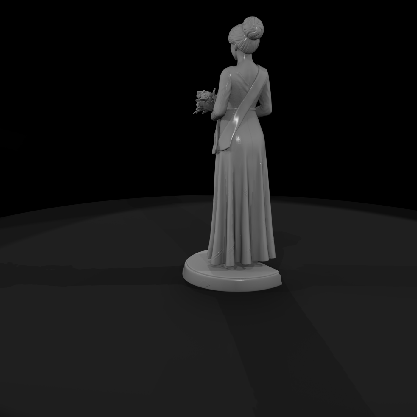 Pageant Contestant in Evening Gown