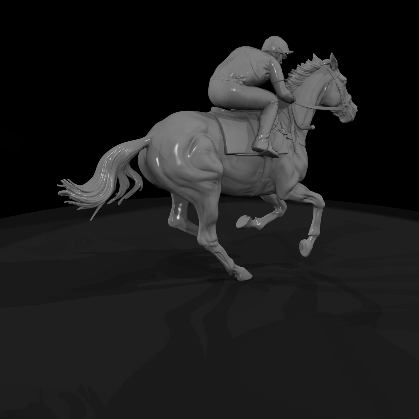 Jockey on Racehorse