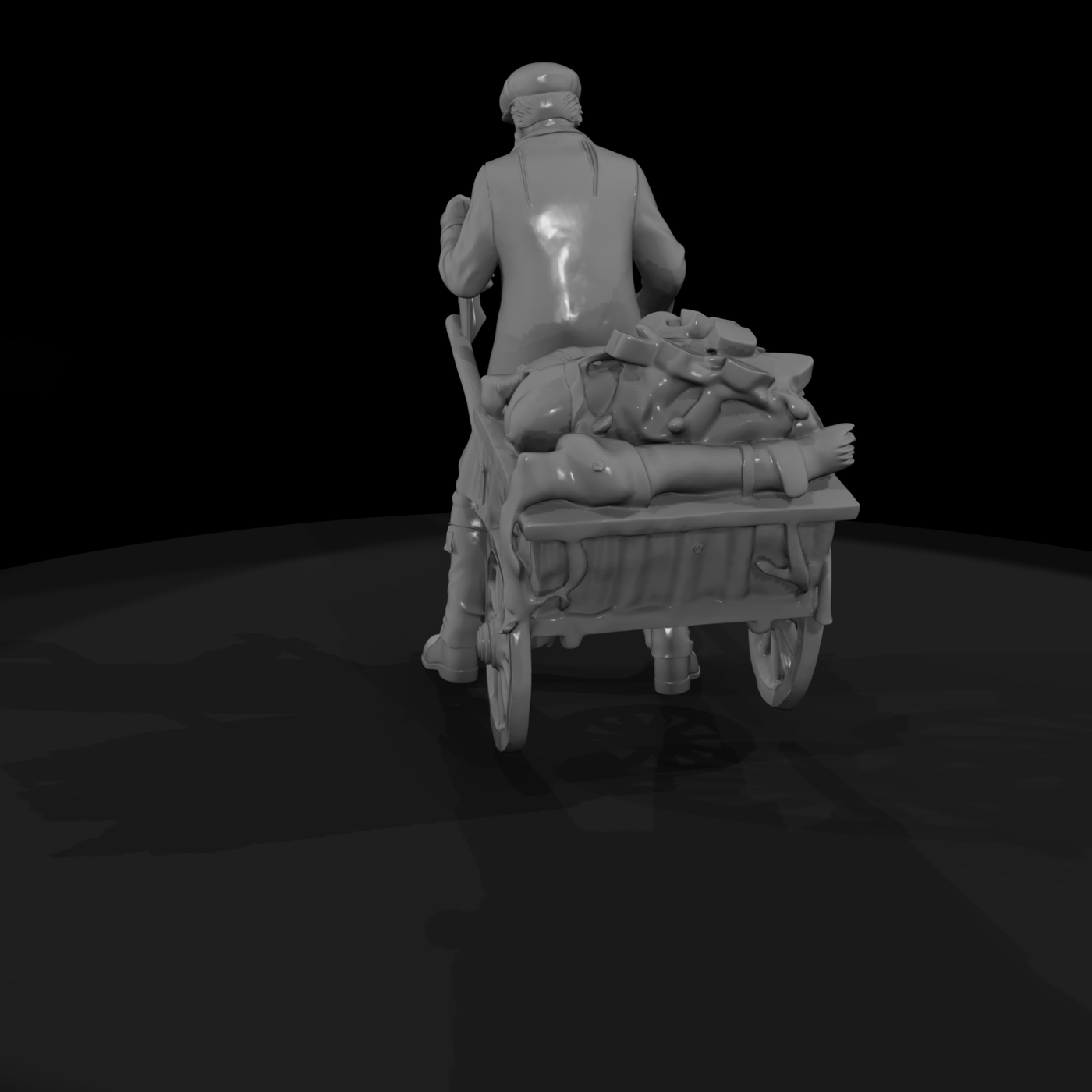 Victorian Street Vendor with Handcart