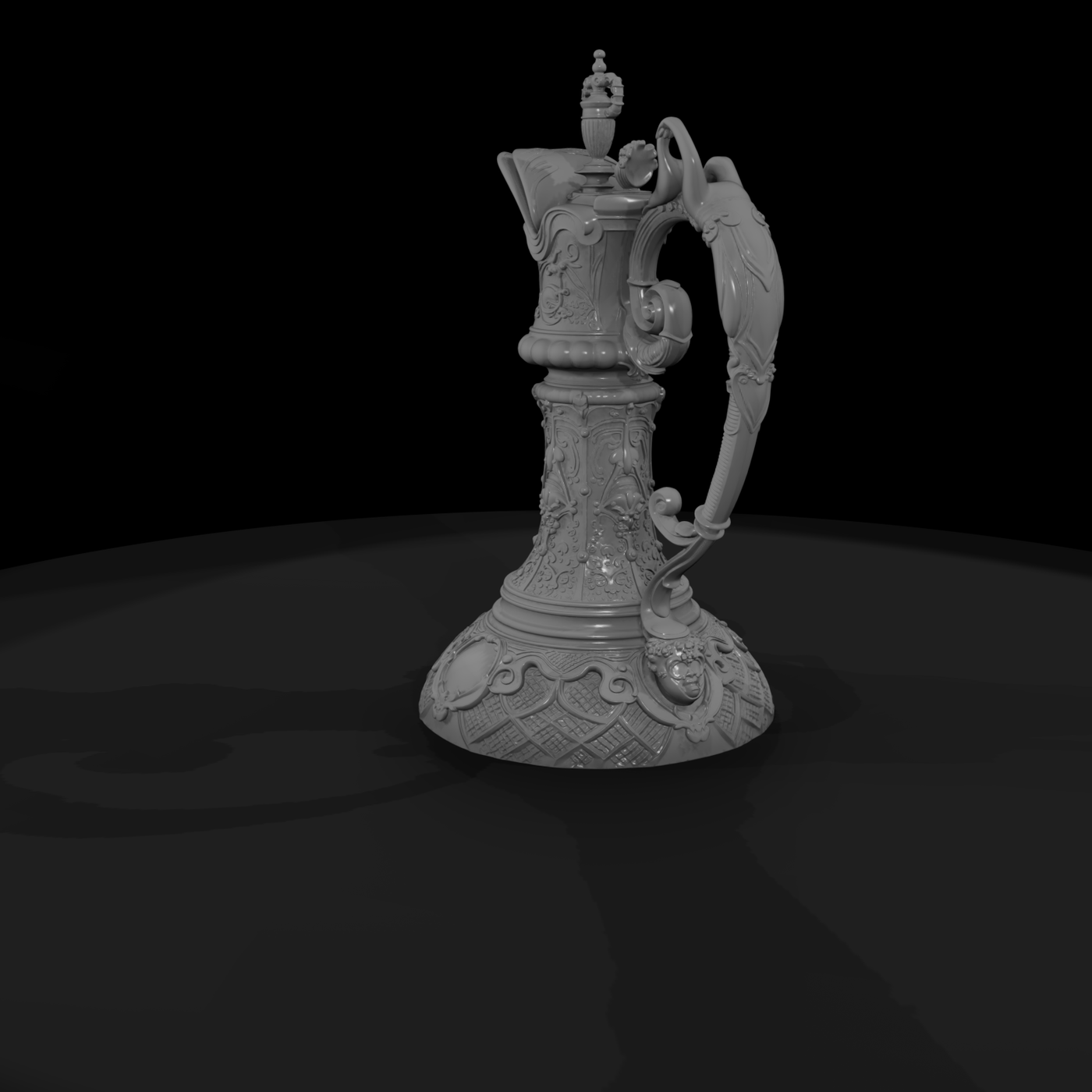Ornate Rococo Wine Ewer - Decorative Ewer