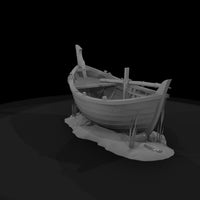 stylized-beached-wooden-fishing-boat-3d-model-wciu — thumbnail 5