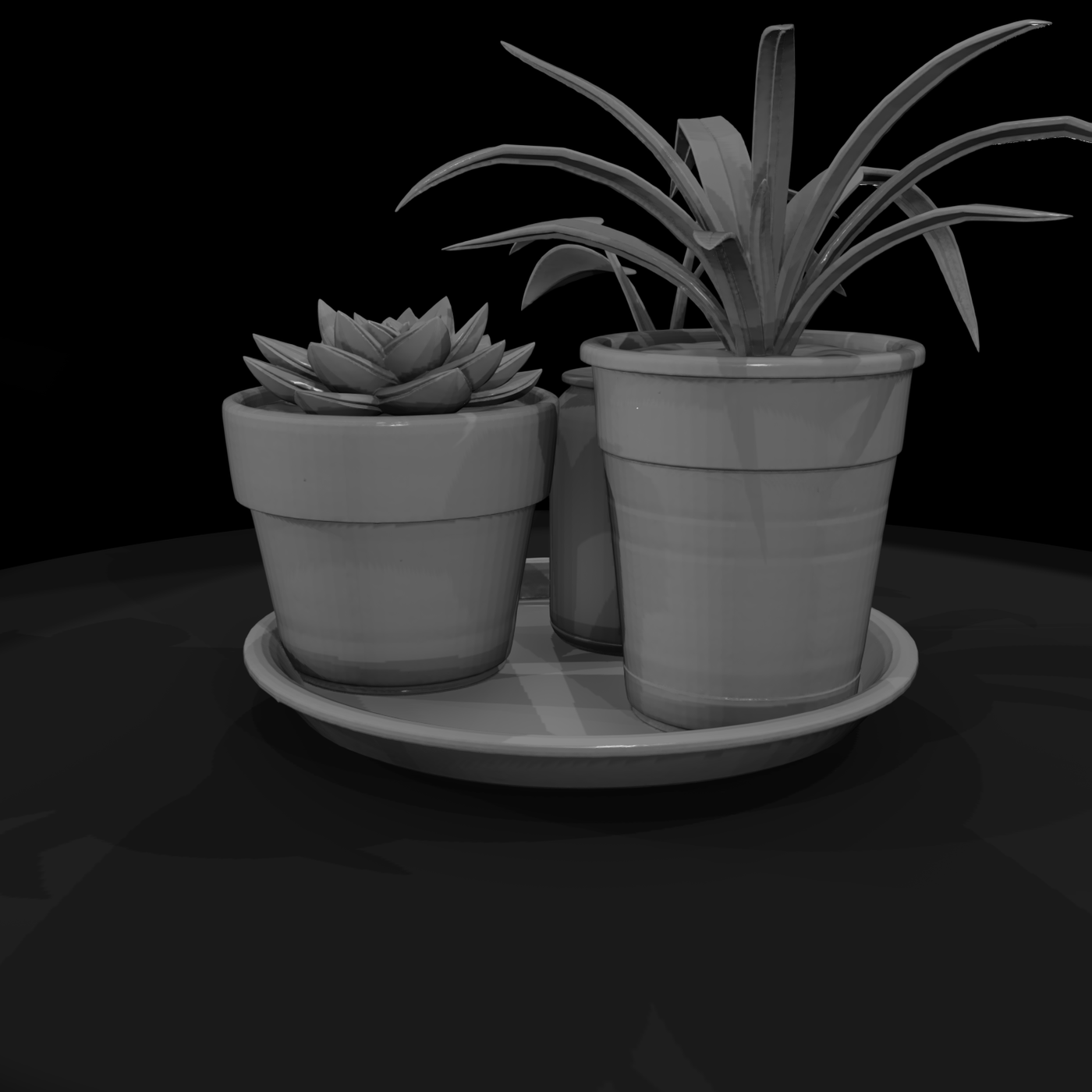Stylized Low Poly Potted Plant Propagation Set Hh6