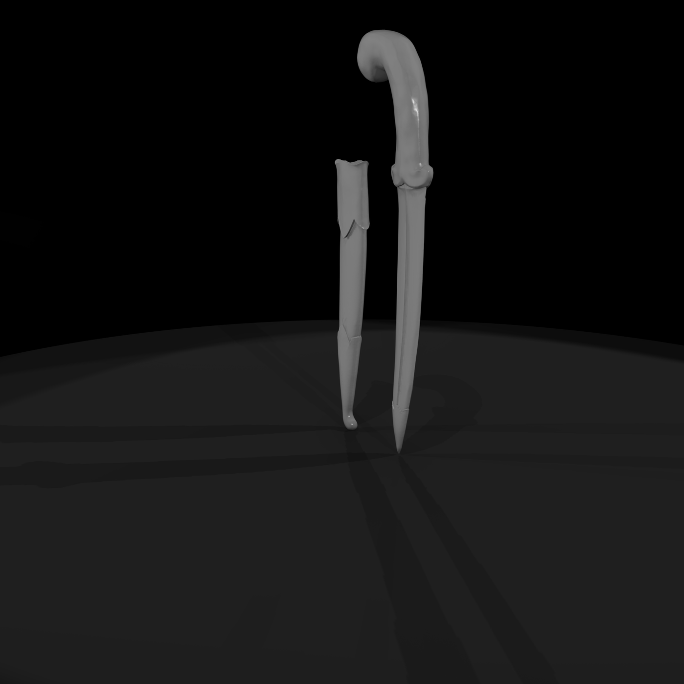Ornate fantasy dagger & scabbard
