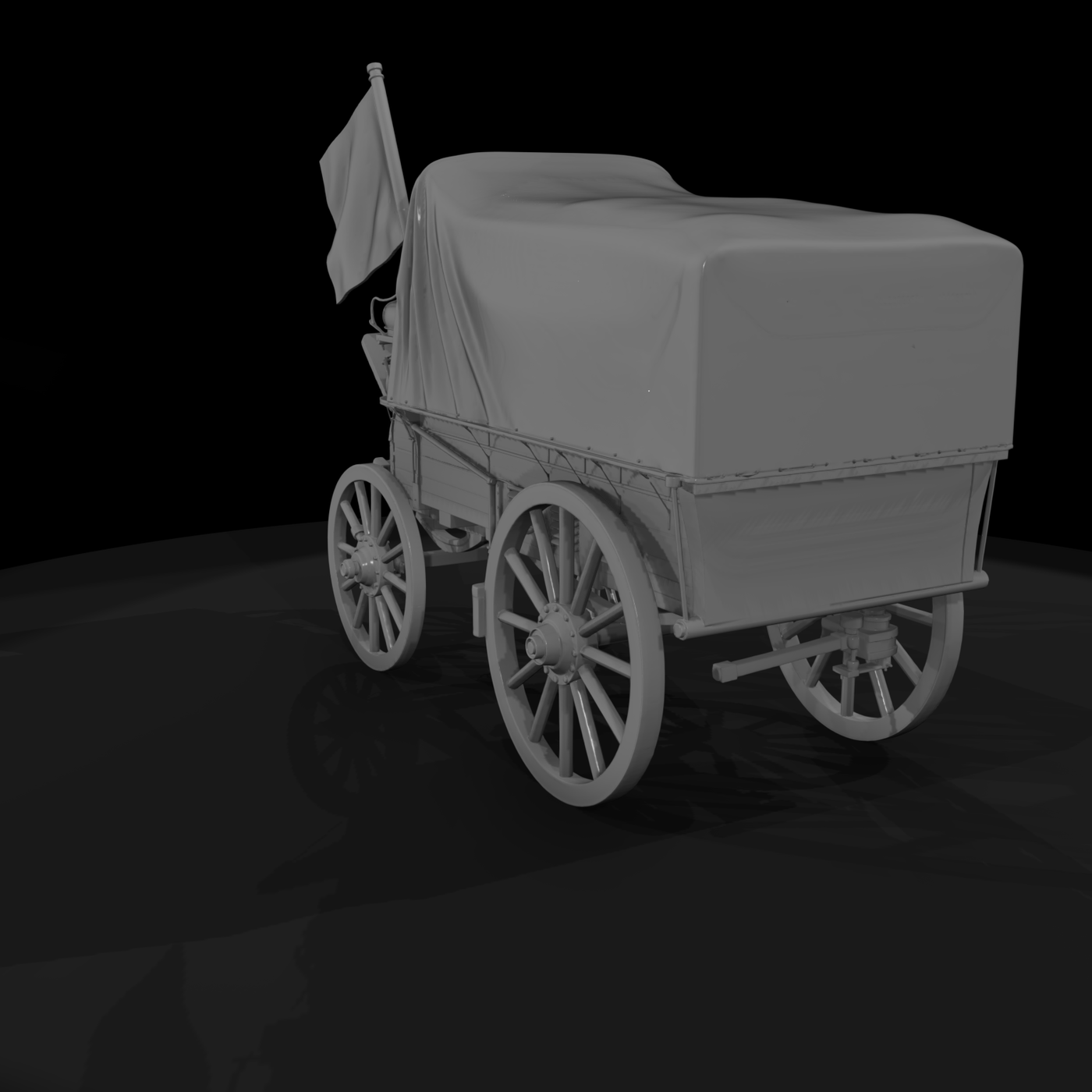 Victorian Horse-Drawn Ambulance Wagon
