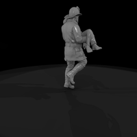 1880s Fireman Carrying a Rescued Victim — thumbnail 6