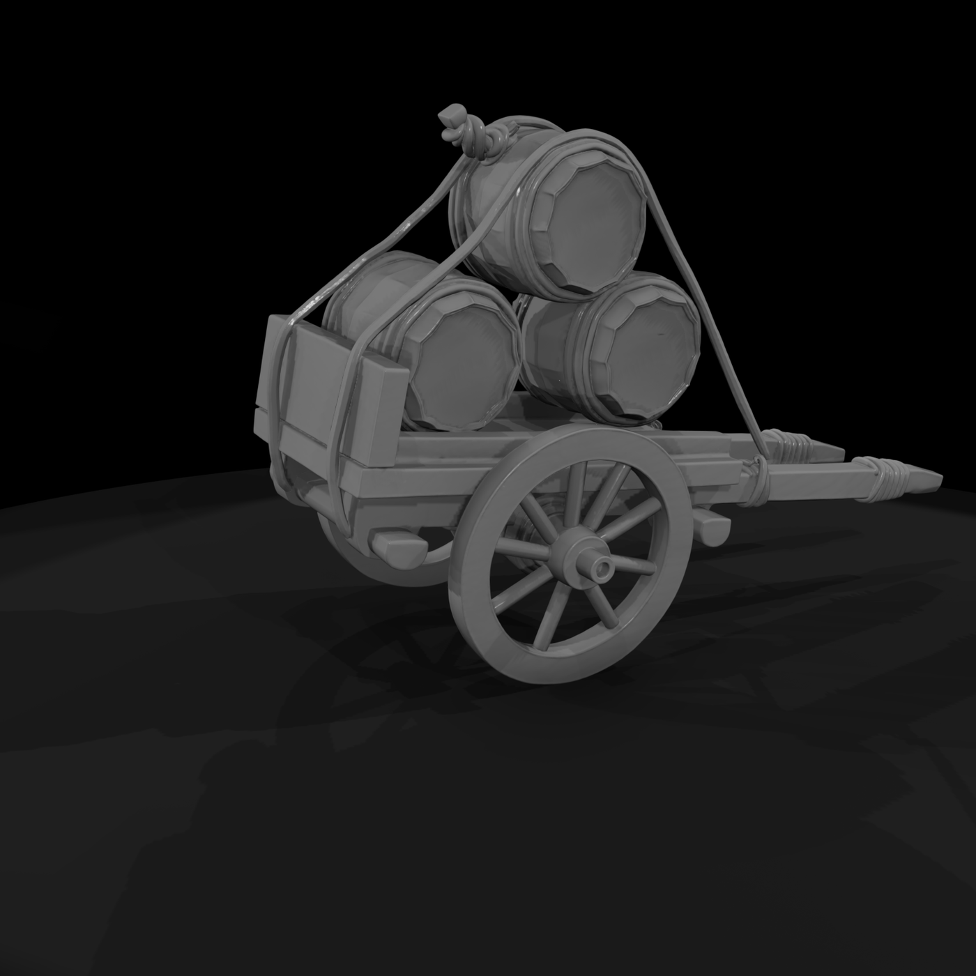 Medieval Barrel Cart