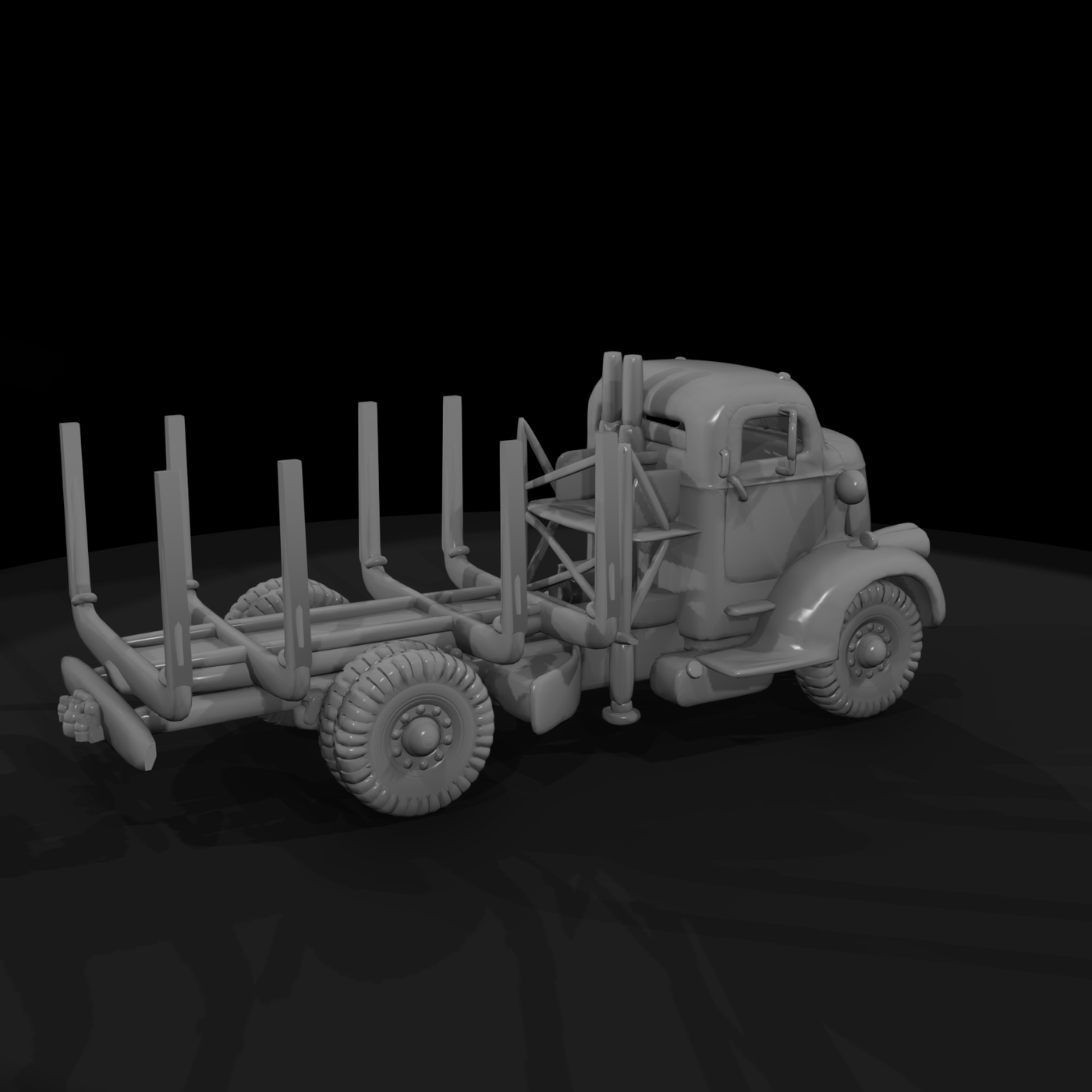 1940s Cab‑Over Logging Truck
