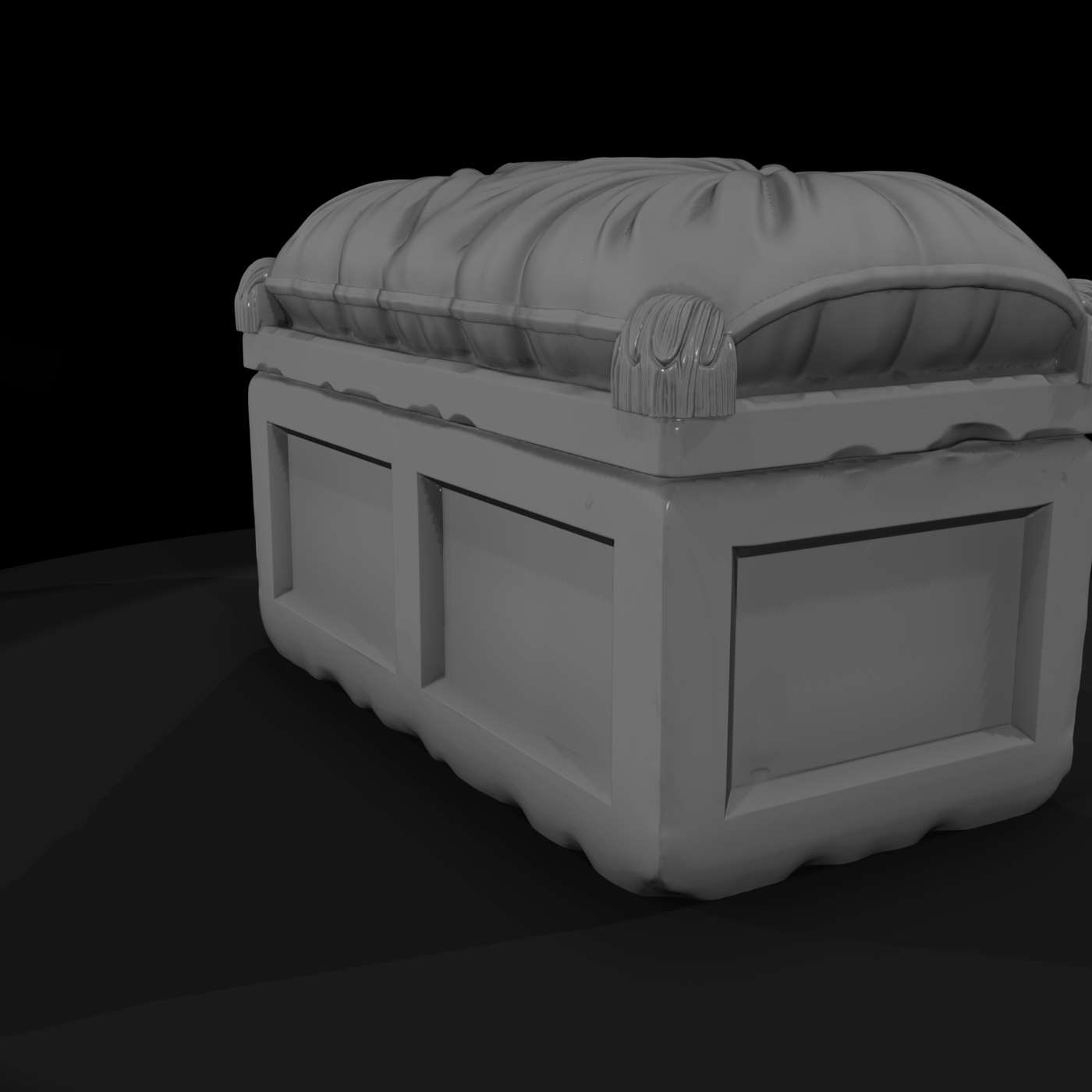 Tufted cushion treasure chest