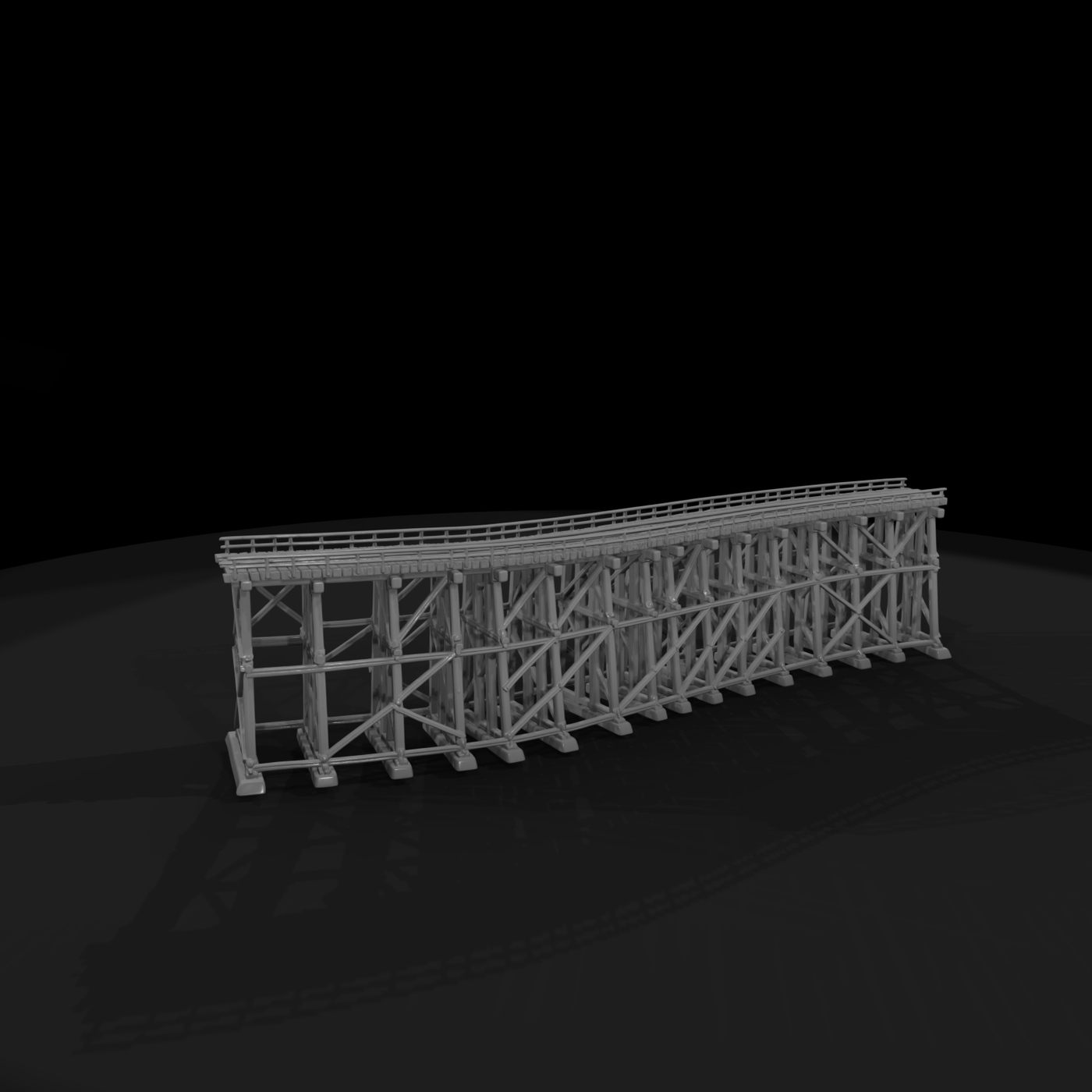 Rrs 016 Bridge Curved Timber Trestle