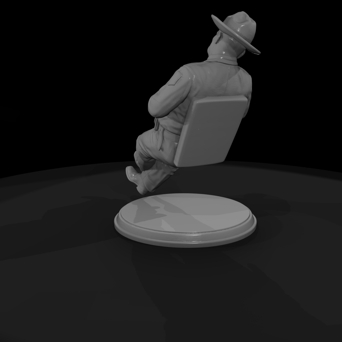 1950s Rural Deputy Dozing in a Chair