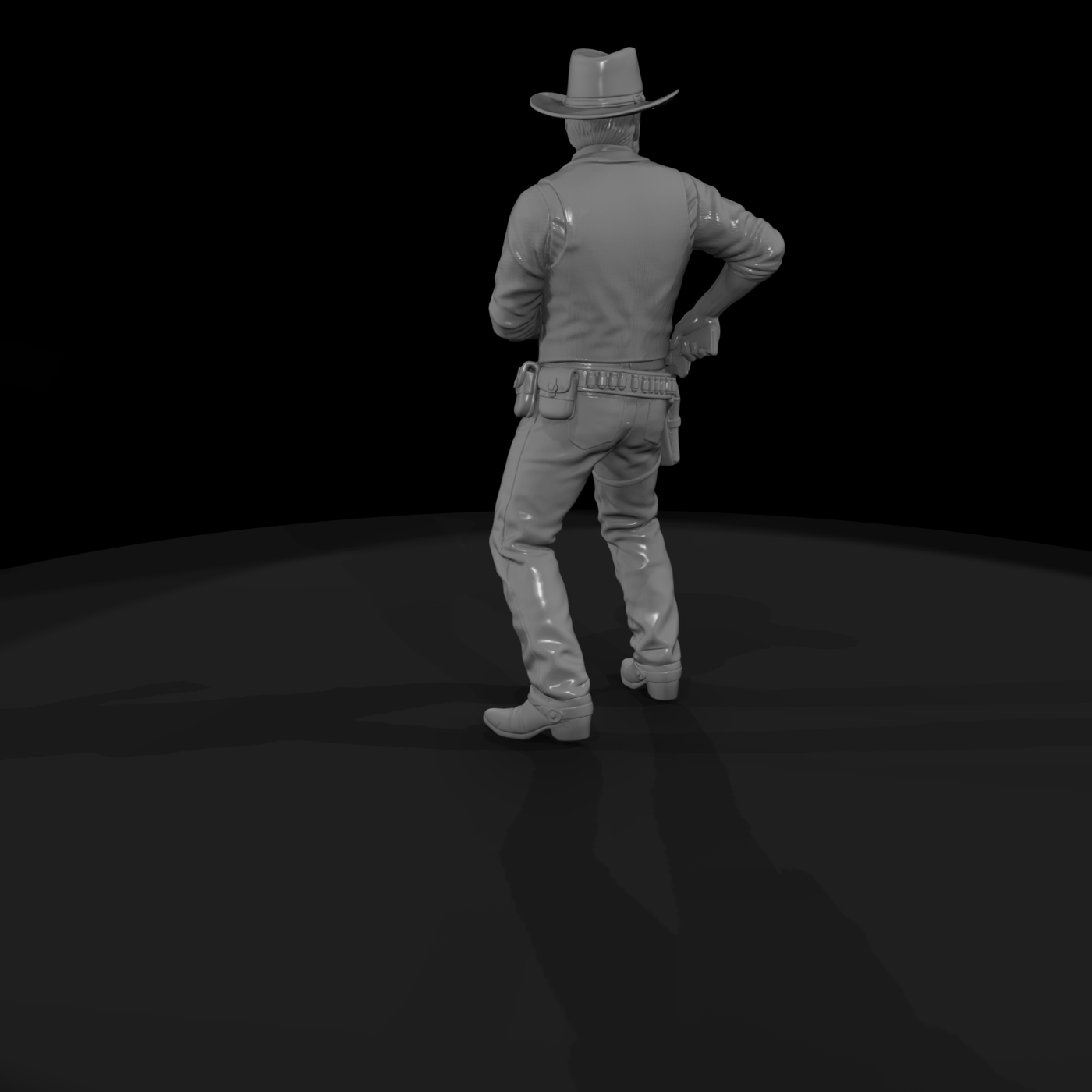 Old West Deputy Drawing a Revolver