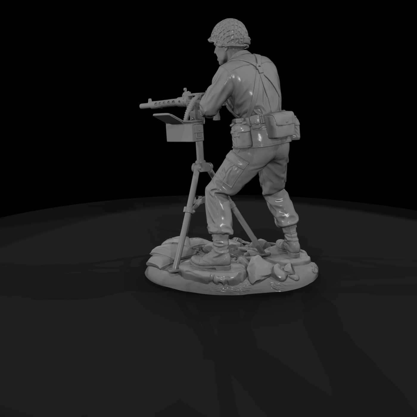 Ww2H 064 United States Marine Machine Gunner