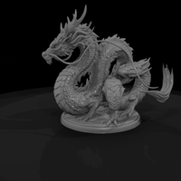 Serpentine Fantasy Dragon on Round Base — thumbnail 6