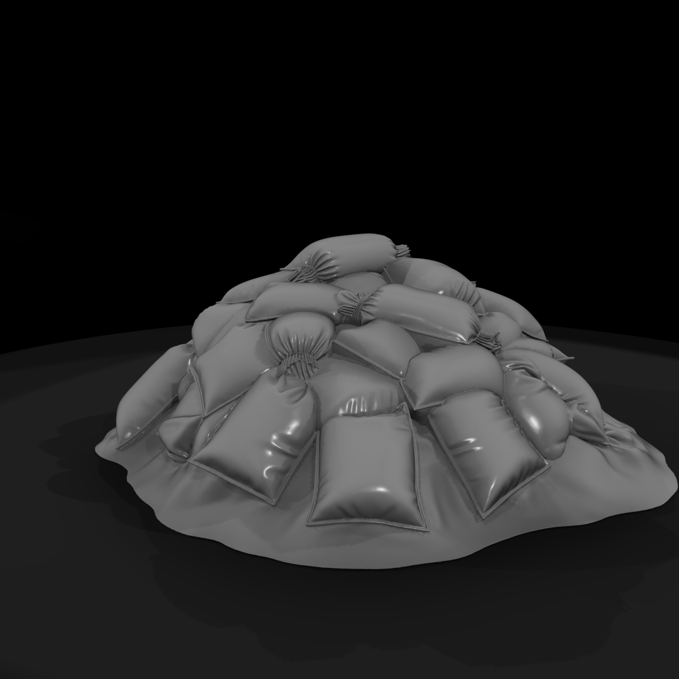 Sandbag Pile Terrain Prop
