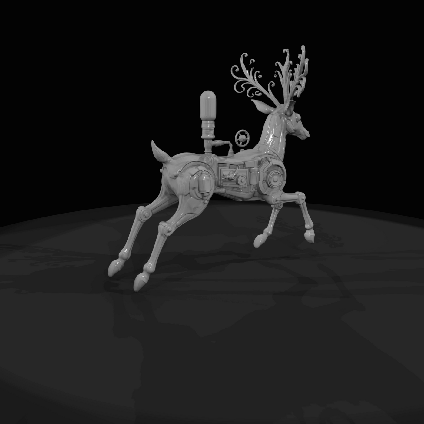 Nightmare Clockwork Creatures Mechanical Gazelle