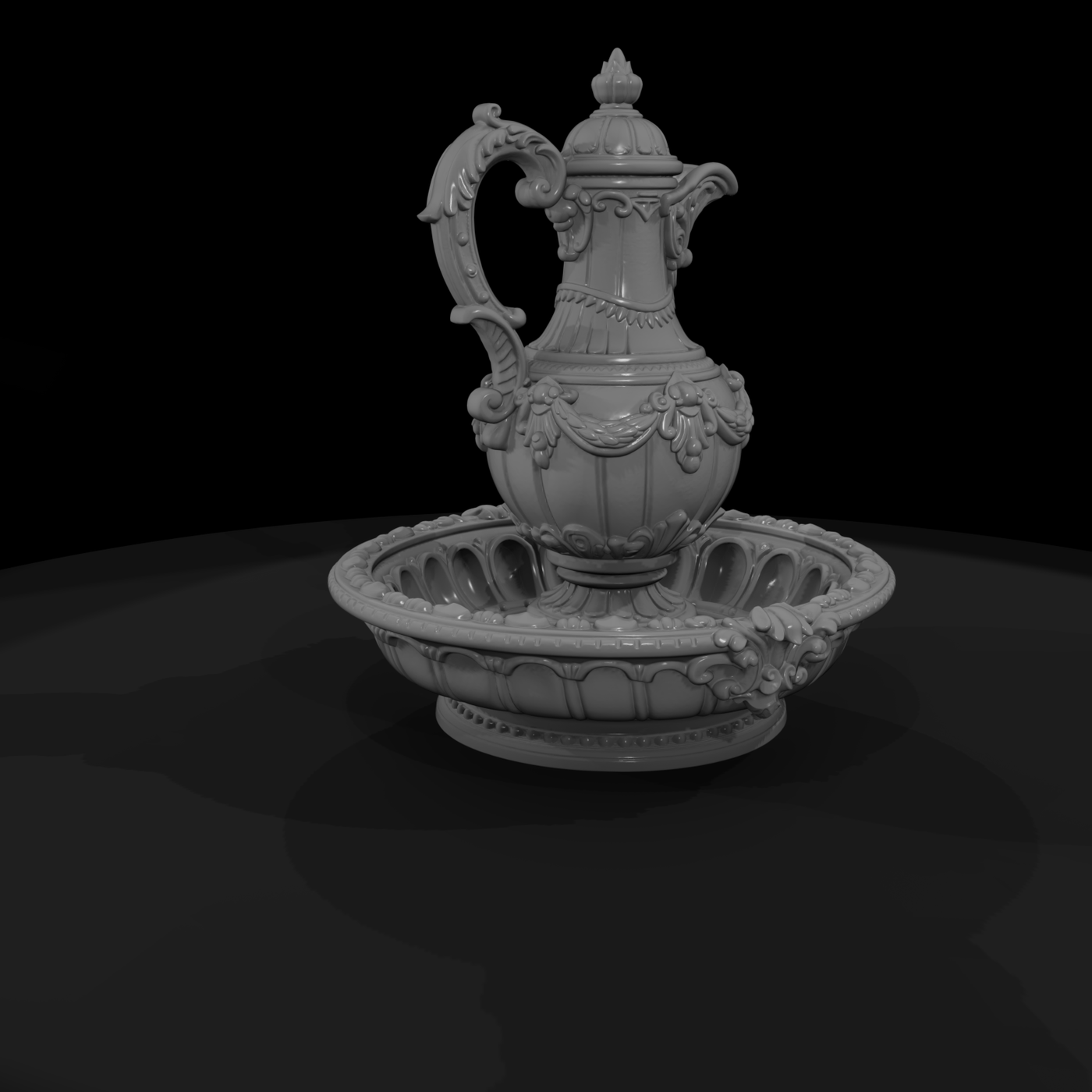 Ornate Ewer and Wash Basin