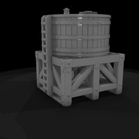 rustic-unpainted-wooden-water-tower-3d-model-jwny6 — thumbnail 5