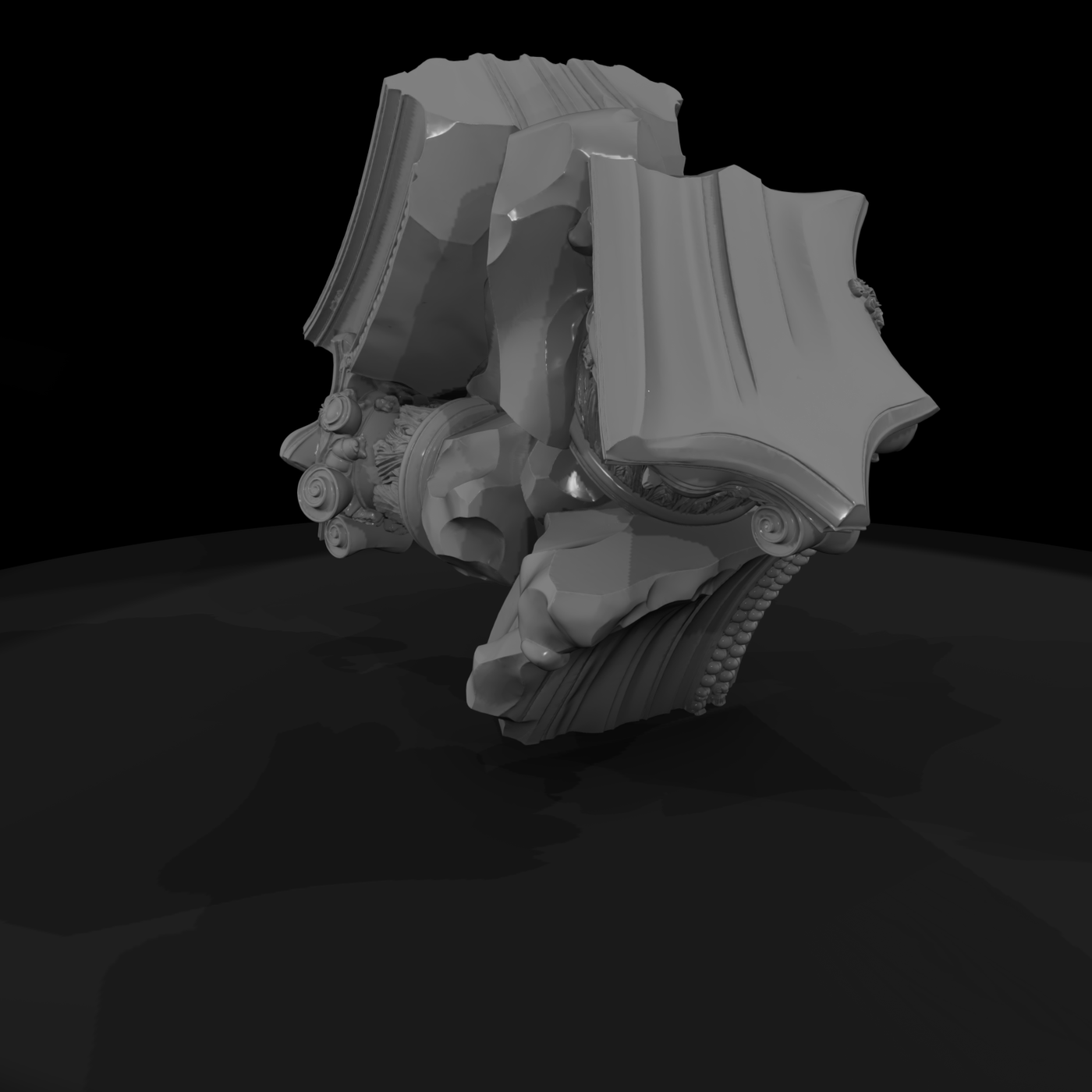 Ruined Corinthian Column Capital