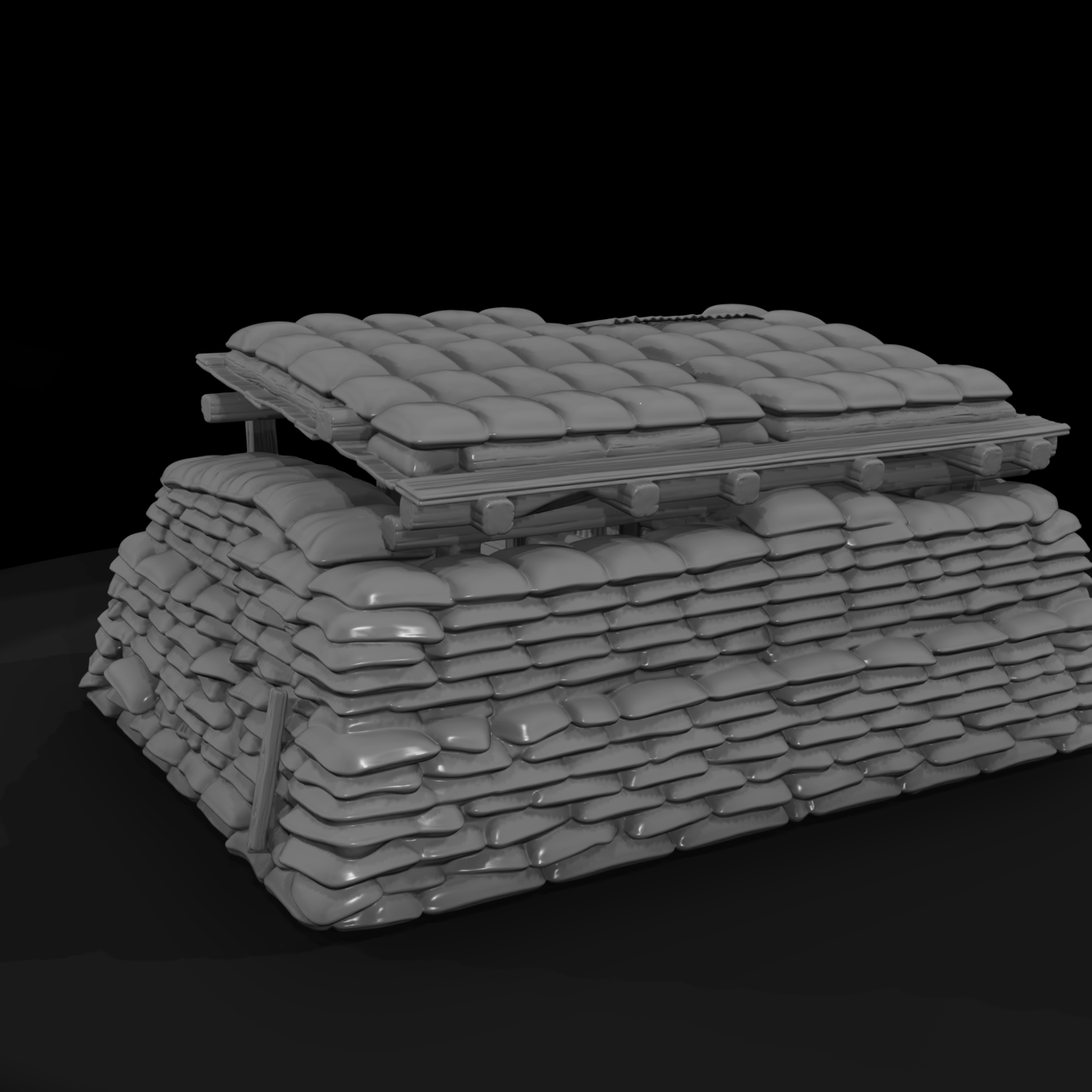 Mil 025 Vietnam Sandbag Perimeter Bunker