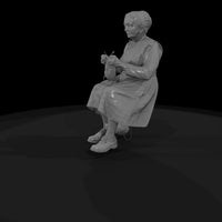 amish-elderly-woman-knitting-3d-model — thumbnail 7