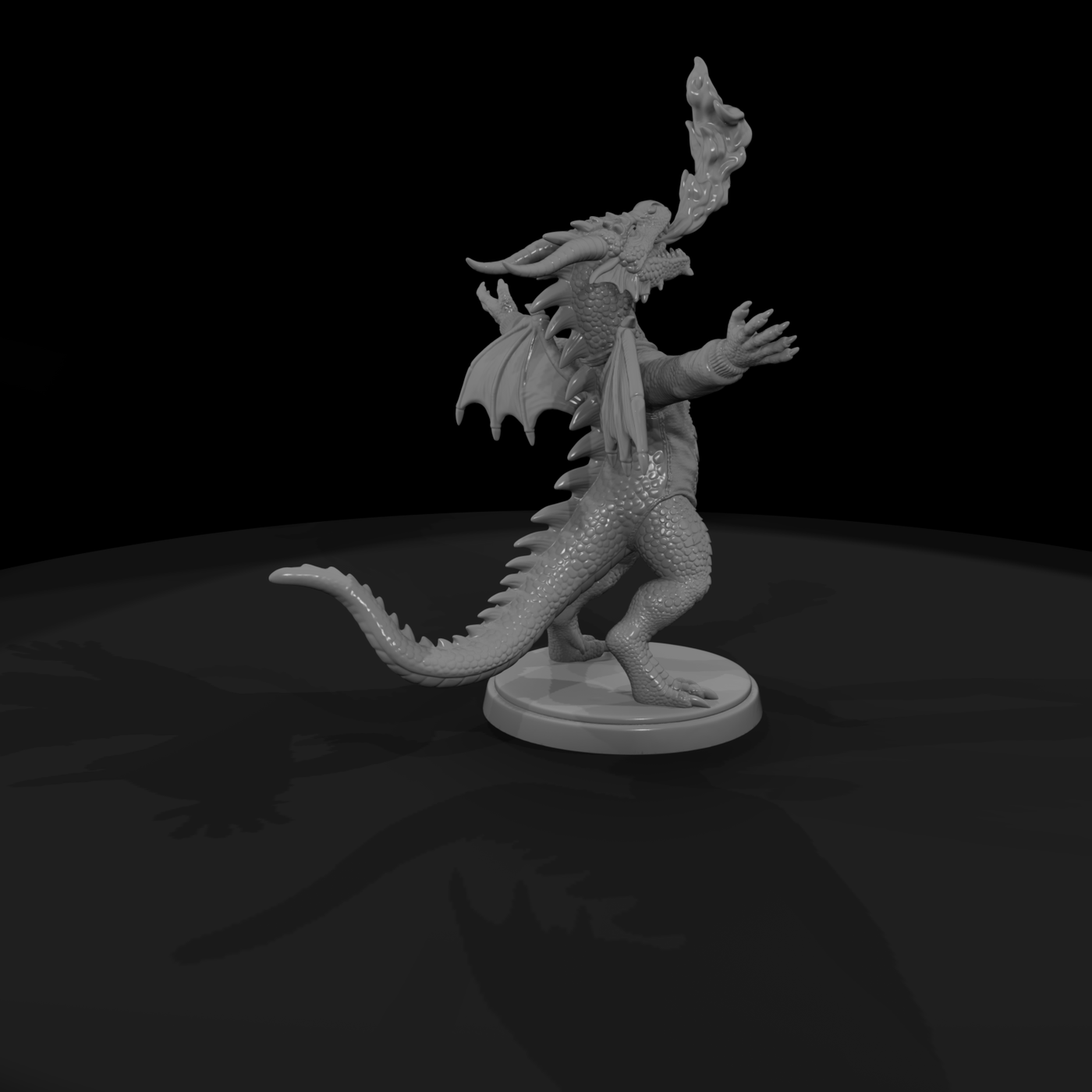 Fire-Breathing Blue Dragon Mascot